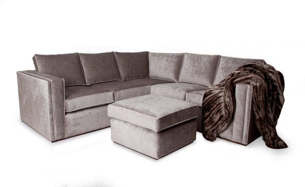 grey corner sofa footstool throw2